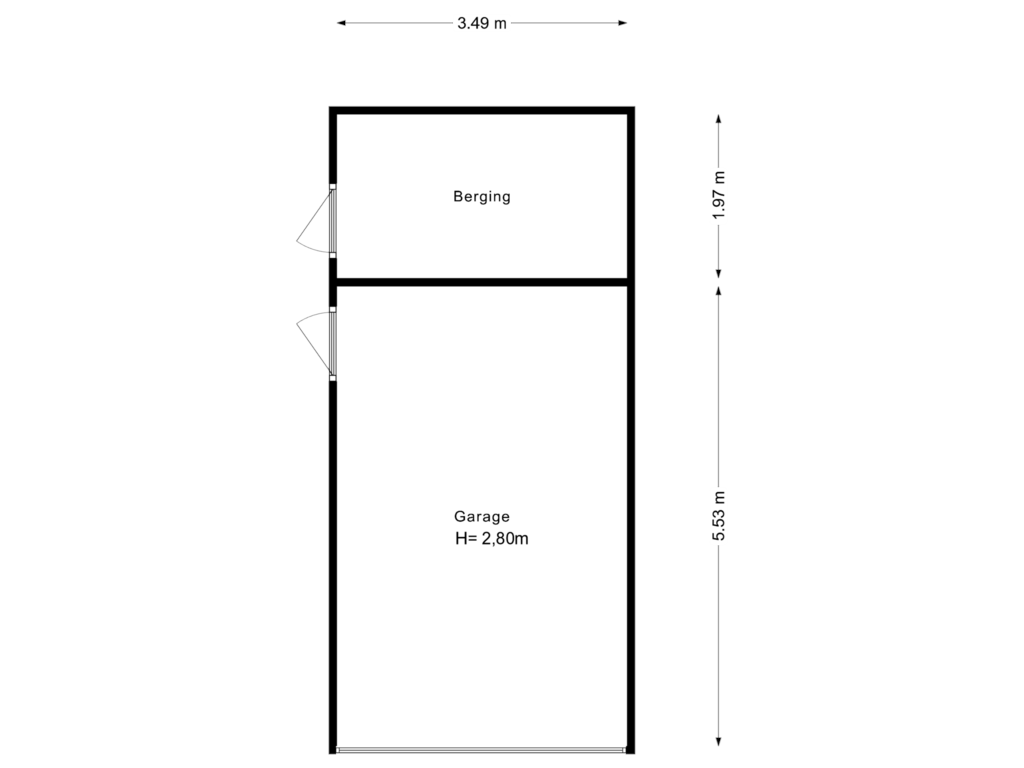 Bekijk plattegrond van Garage van Verploegh Chasséplein 4