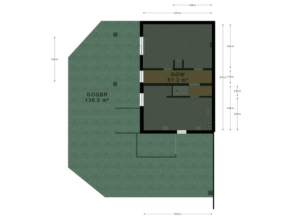 Bekijk plattegrond van Souterrain (copy) van Heeswijk 187