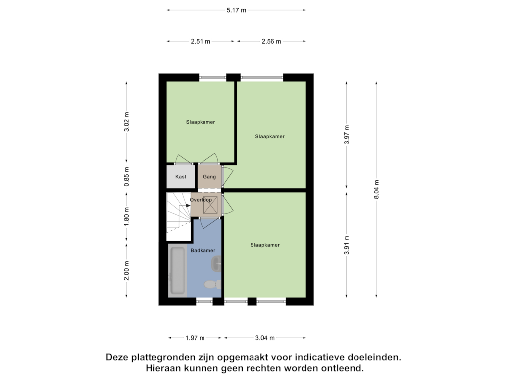 Bekijk plattegrond van Eerste Verdieping van Roggelsedijk 3-A