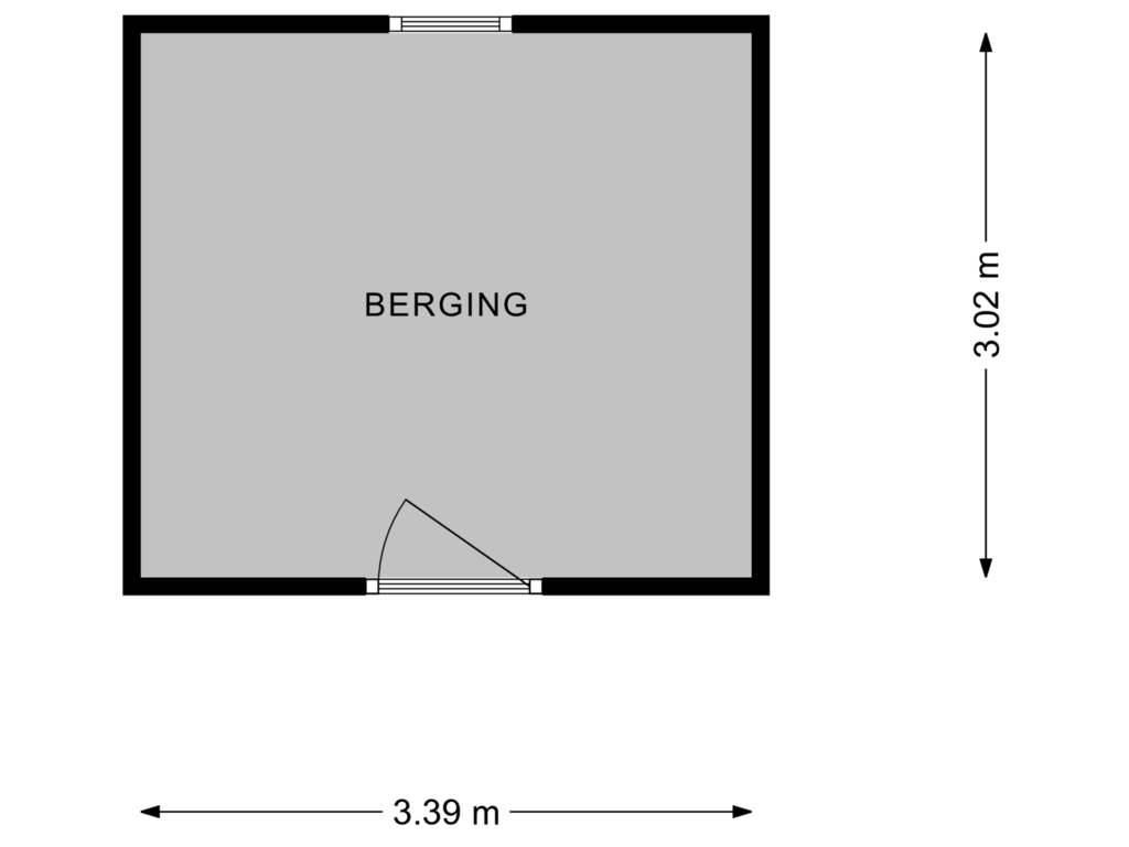 View floorplan of BERGING of Diepenveenseweg 1-B