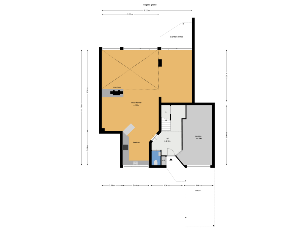 Bekijk plattegrond van bg van Travers 23