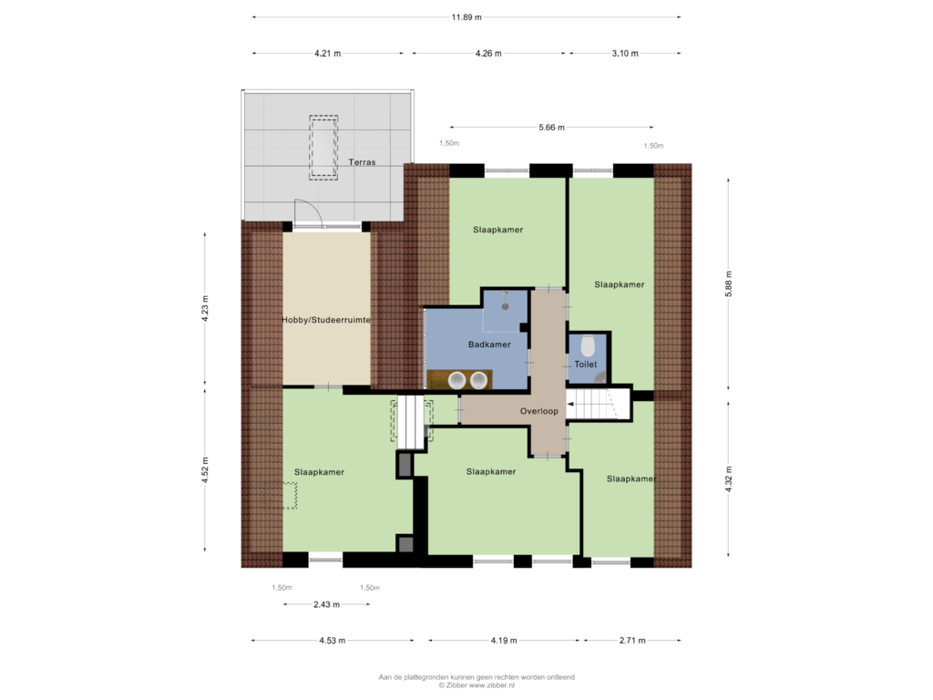 View floorplan of Eerste verdieping of Buitenkwartier 63