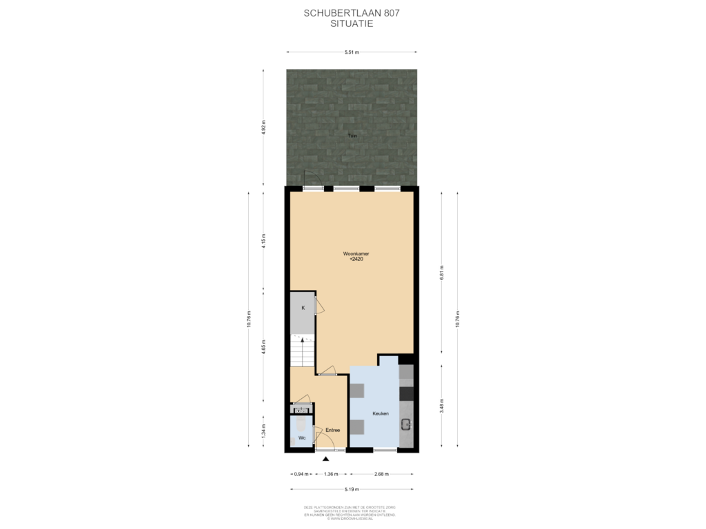 View floorplan of Situatie of Schubertlaan 807