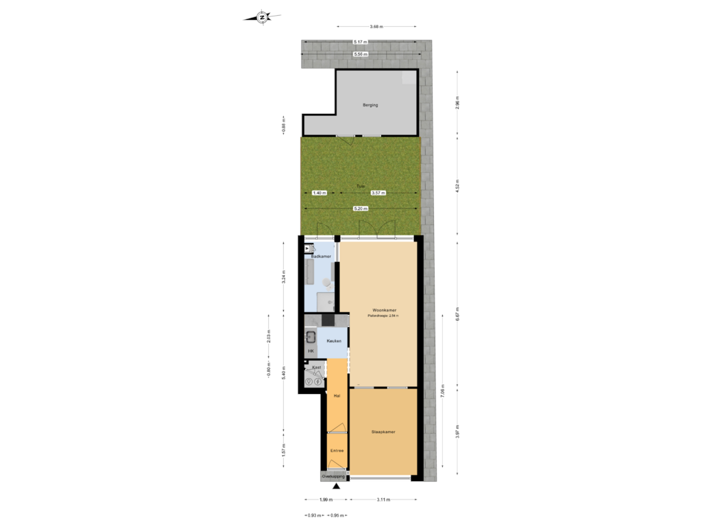 View floorplan of Begane Grond Tuin of Sweelinckstraat 89