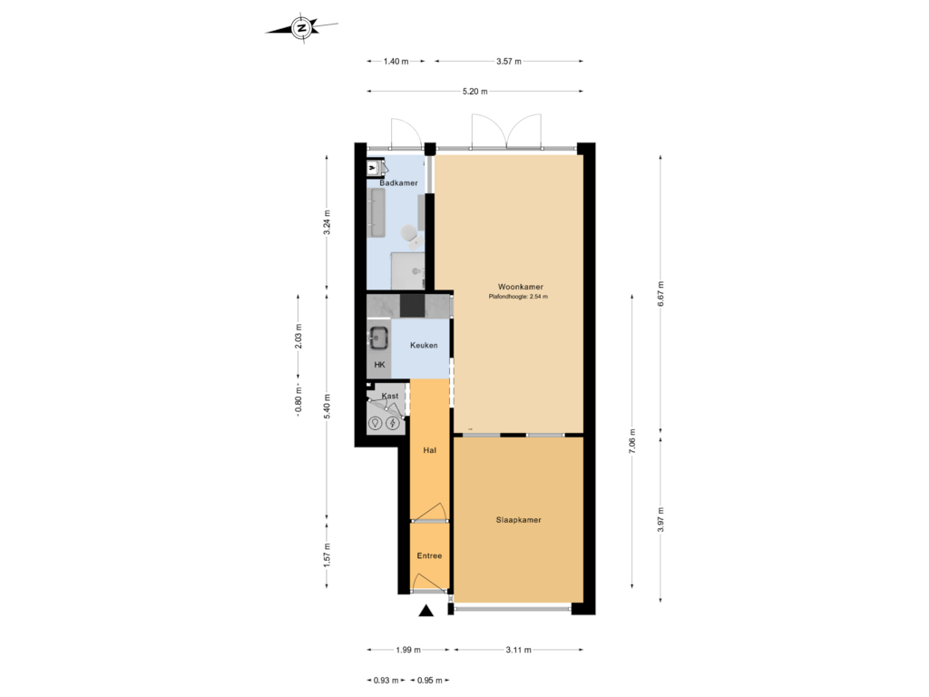 View floorplan of Begane Grond of Sweelinckstraat 89