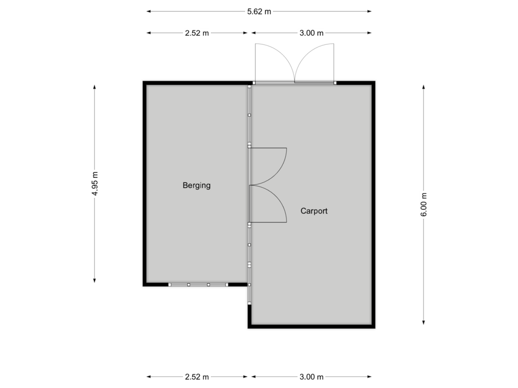 Bekijk plattegrond van Carport van Tricotstraat 38