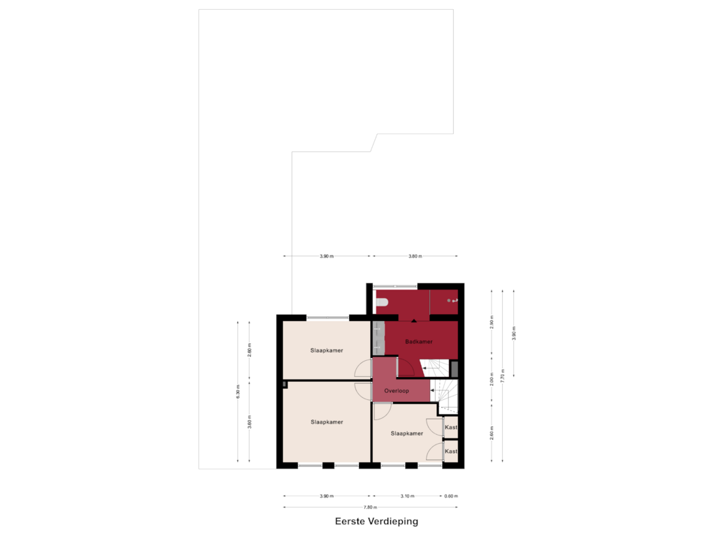 Bekijk plattegrond van Eerste Verdieping van Bloemartsstraat 6