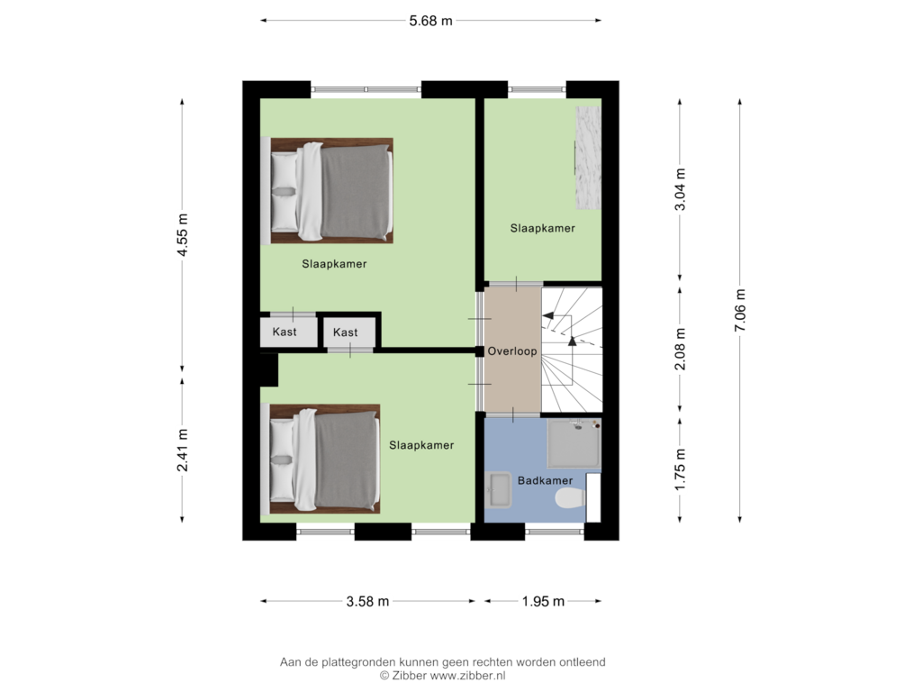 Bekijk plattegrond van Eerste Verdieping van Mauritsstraat 20