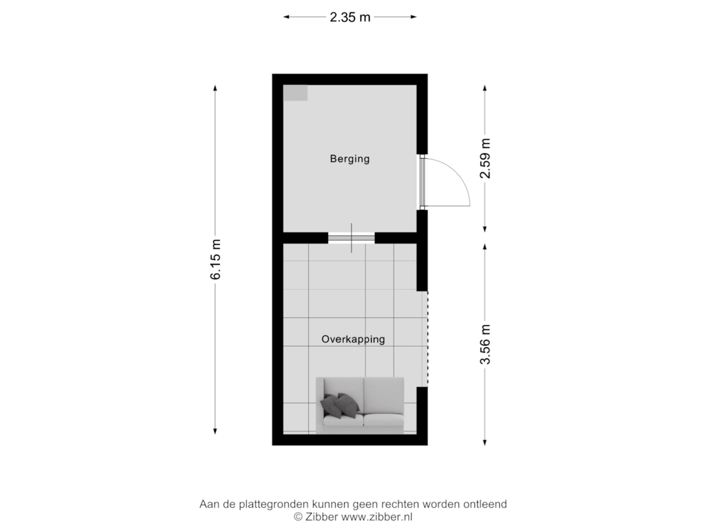 Bekijk plattegrond van Berging van Mauritsstraat 20