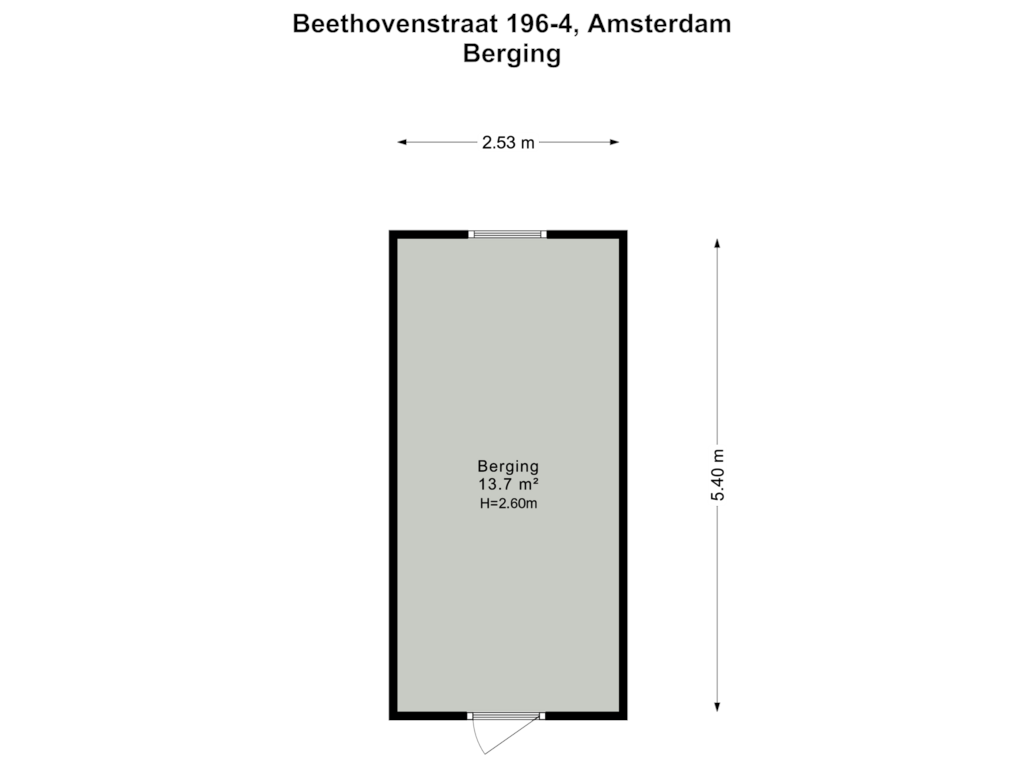 Bekijk plattegrond van Berging van Beethovenstraat 196-4