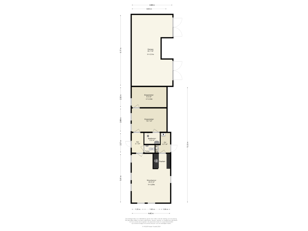 View floorplan of Bijgebouw of Stakenbergweg 162