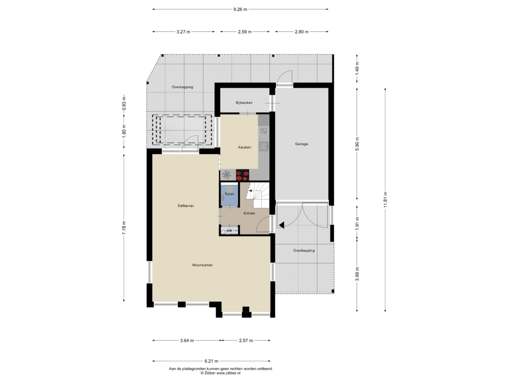 Bekijk plattegrond van Begane Grond van Hoogveld 9