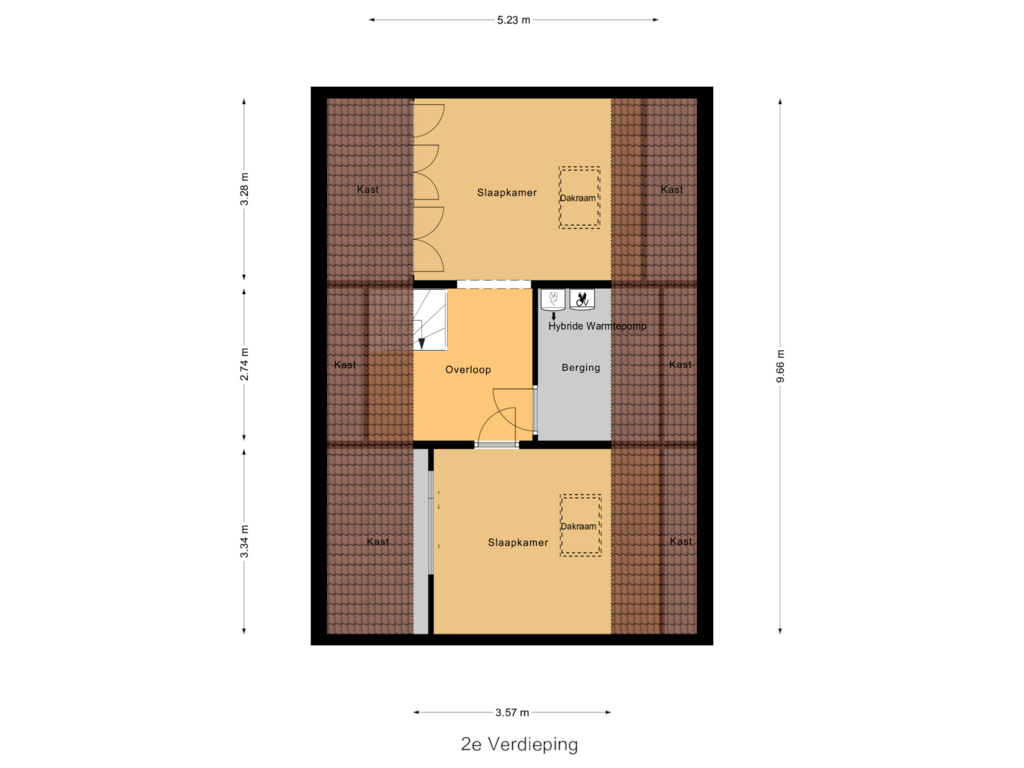 Bekijk plattegrond van 2e Verdieping  van A de Koningstraat 23