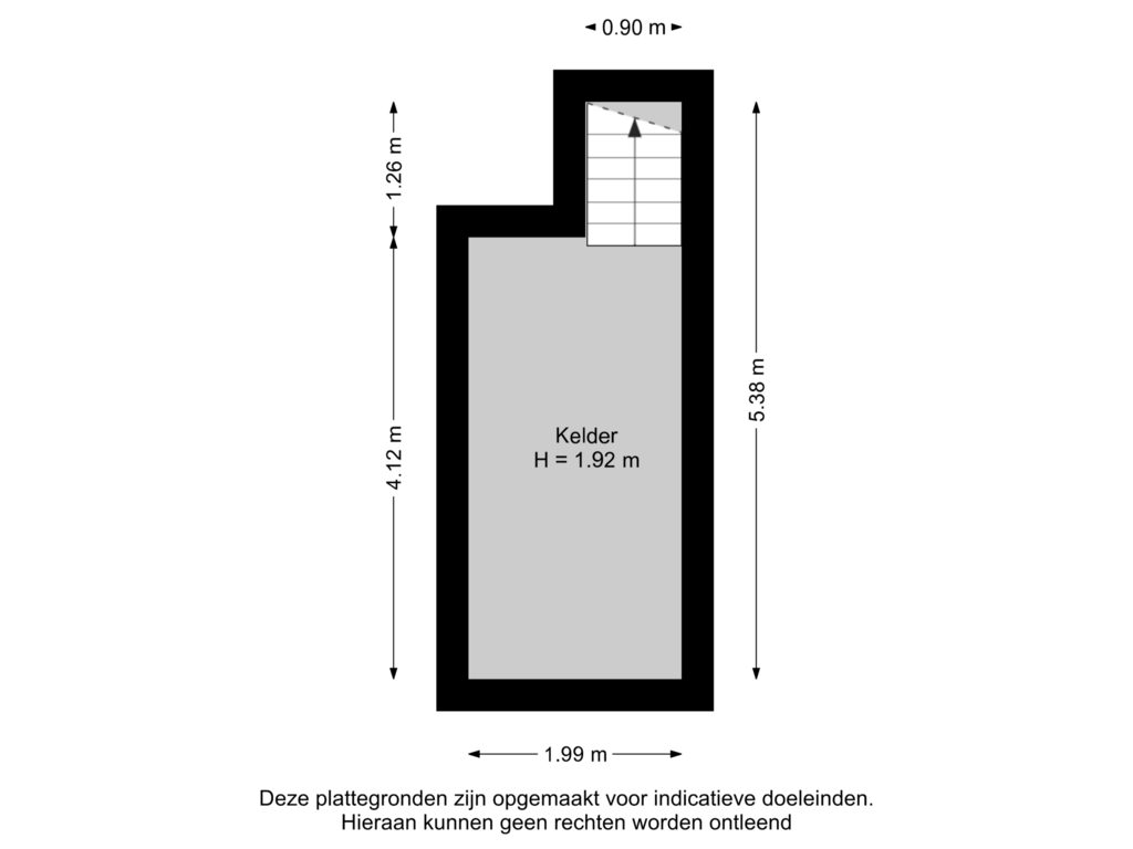 Bekijk plattegrond van Kelder van Van Boetzelaerlaan 10