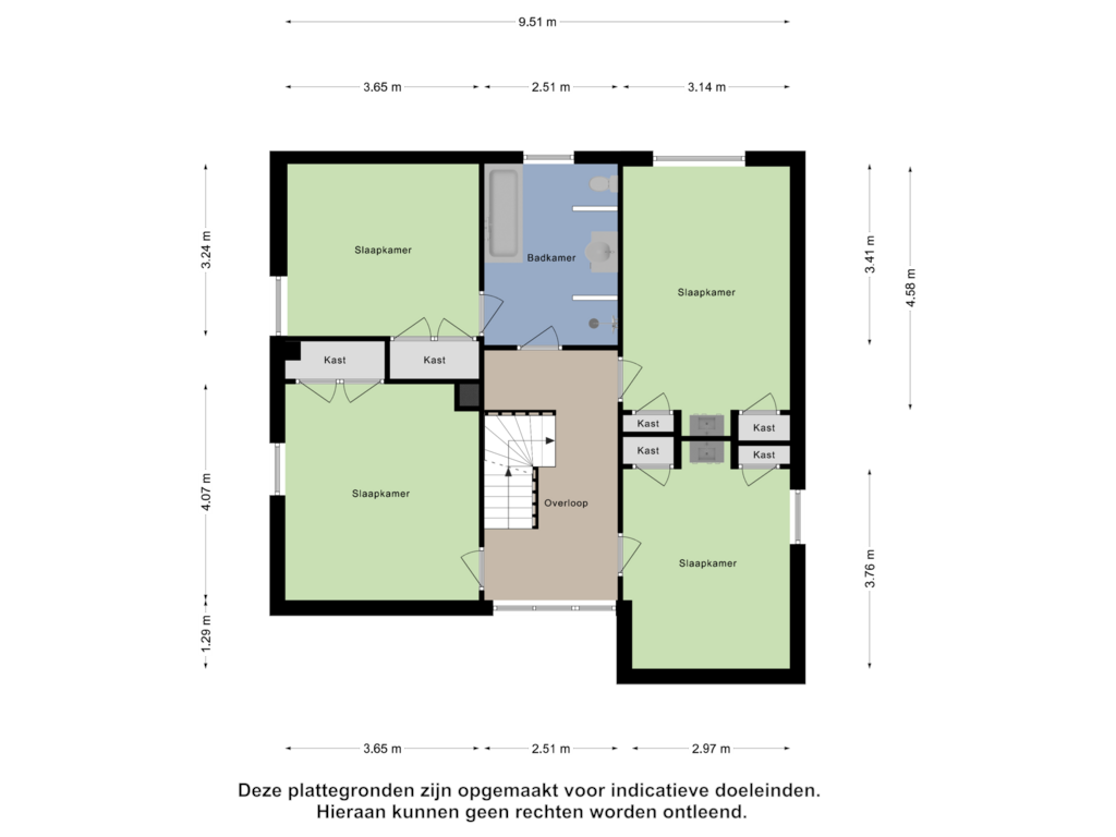 Bekijk plattegrond van Eerste Verdieping van Hoogstraat 34