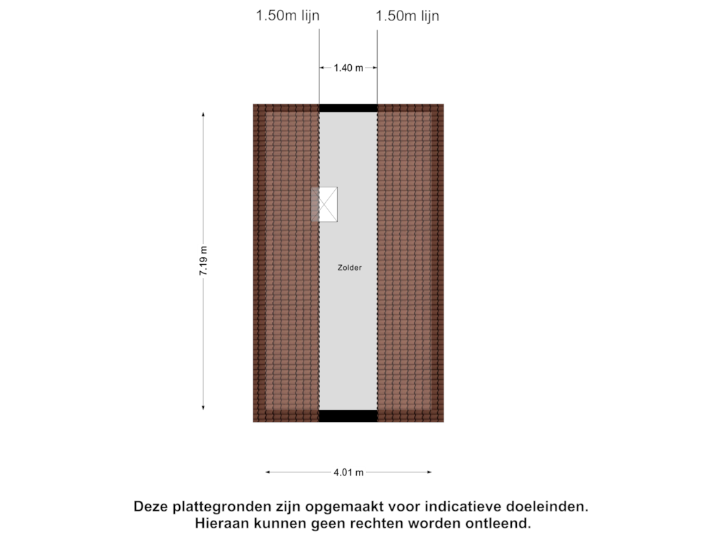 Bekijk plattegrond van Garage Zolder van Hoogstraat 34