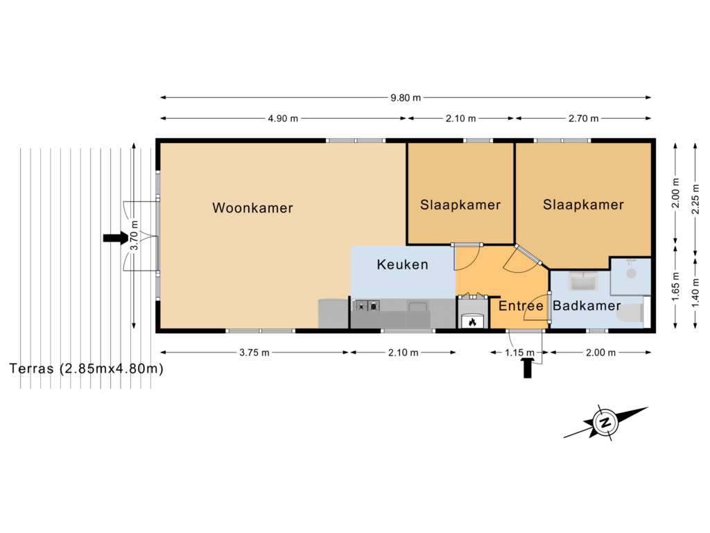 View floorplan of Begane grond of Westgat 2