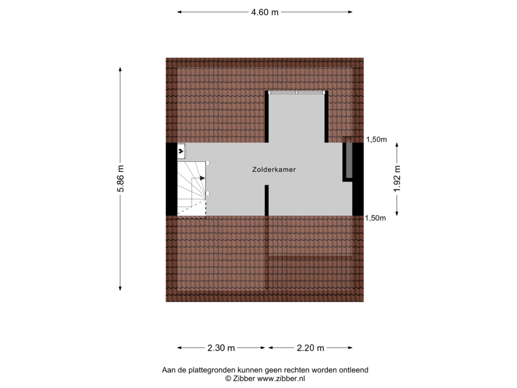 View floorplan of Tweede verdieping of Tarwestraat 10