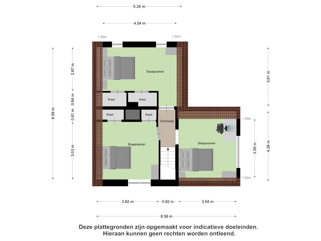 Bekijk plattegrond van Eerste Verdieping van Graafjansdijk A 120