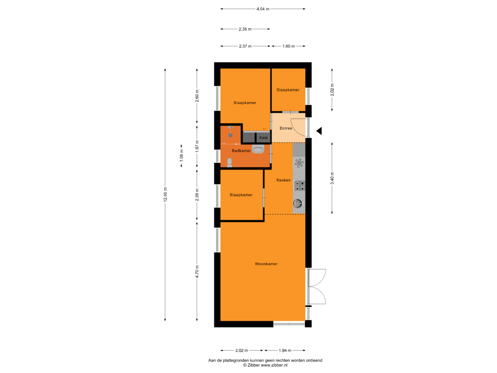 Bekijk plattegrond van Appartement van Kuiltjesweg 44-21