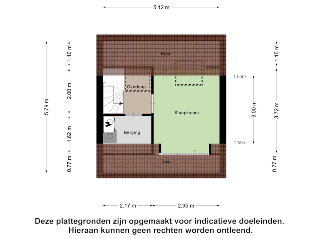 View floorplan of Tweede Verdieping of Roosendaelweg 17