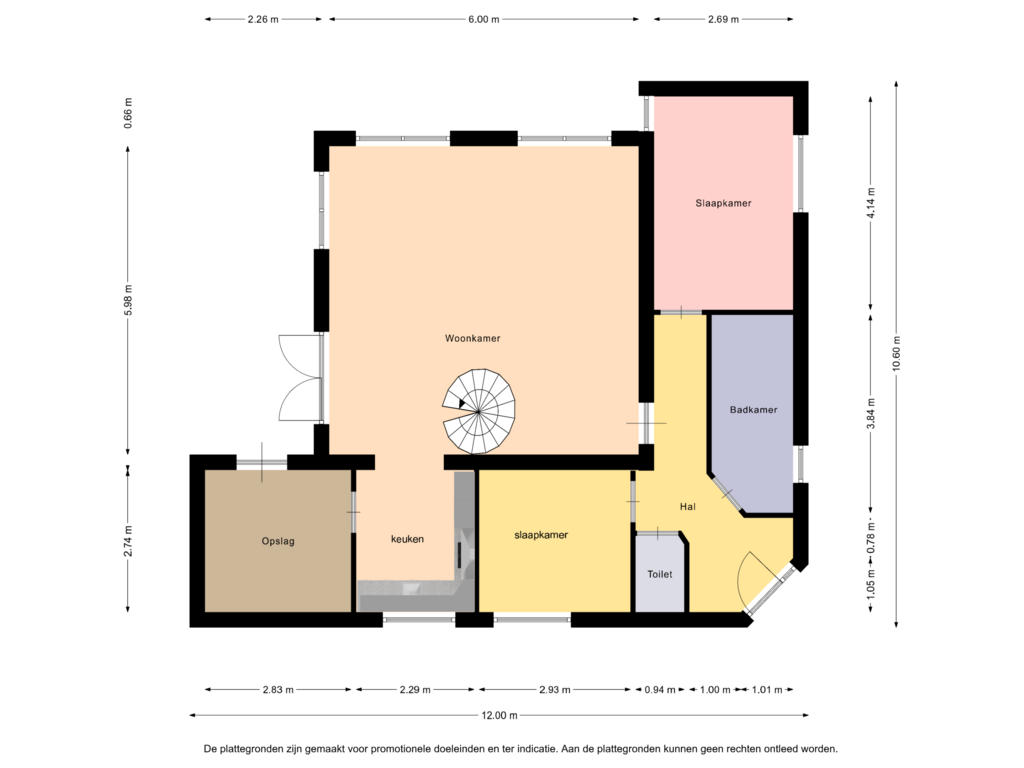 View floorplan of Begane grond of De Holle Poarte 70