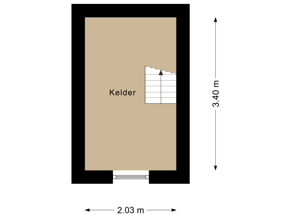 Bekijk plattegrond van Kelder van Stationsweg 24-A