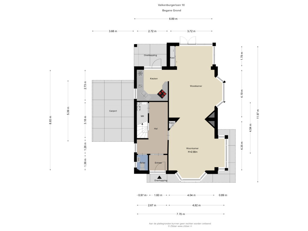 View floorplan of Begane Grond of Valkenburgerlaan 18