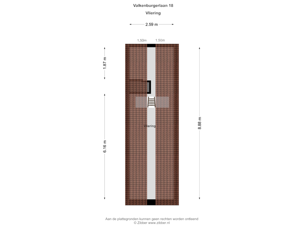 View floorplan of Vliering of Valkenburgerlaan 18