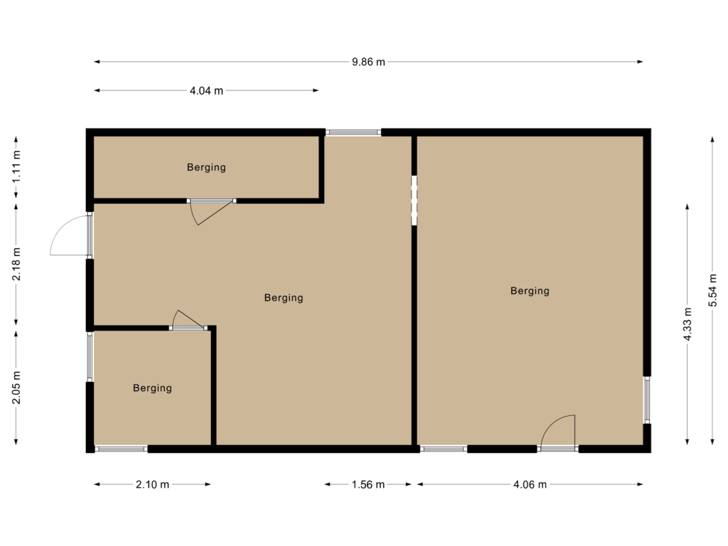 View floorplan of Schuur of Anerweg-Zuid 23