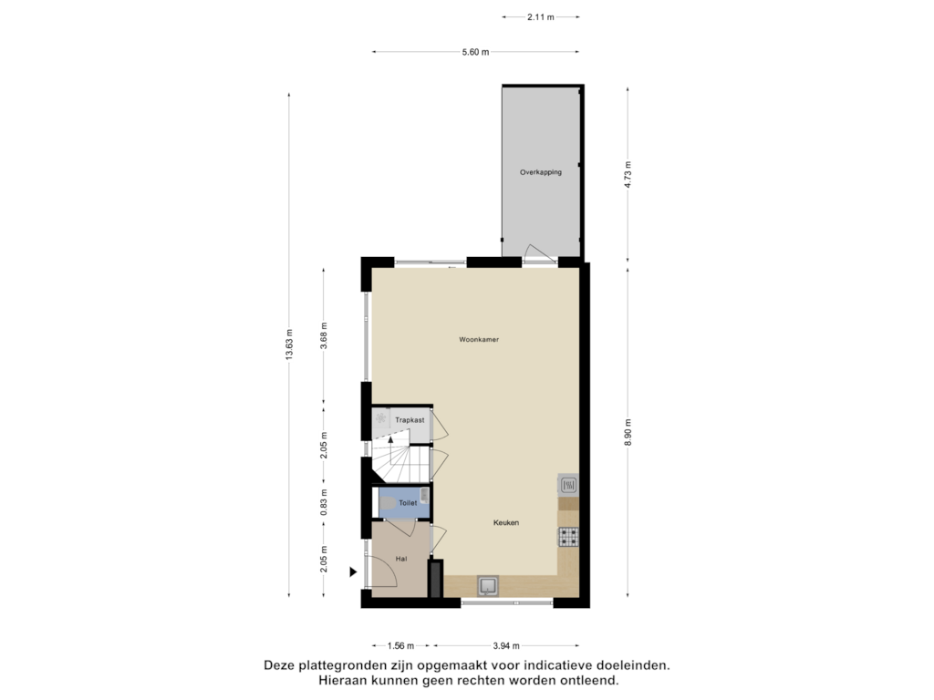 Bekijk plattegrond van Begane Grond van De Willem Ruysstraat 1