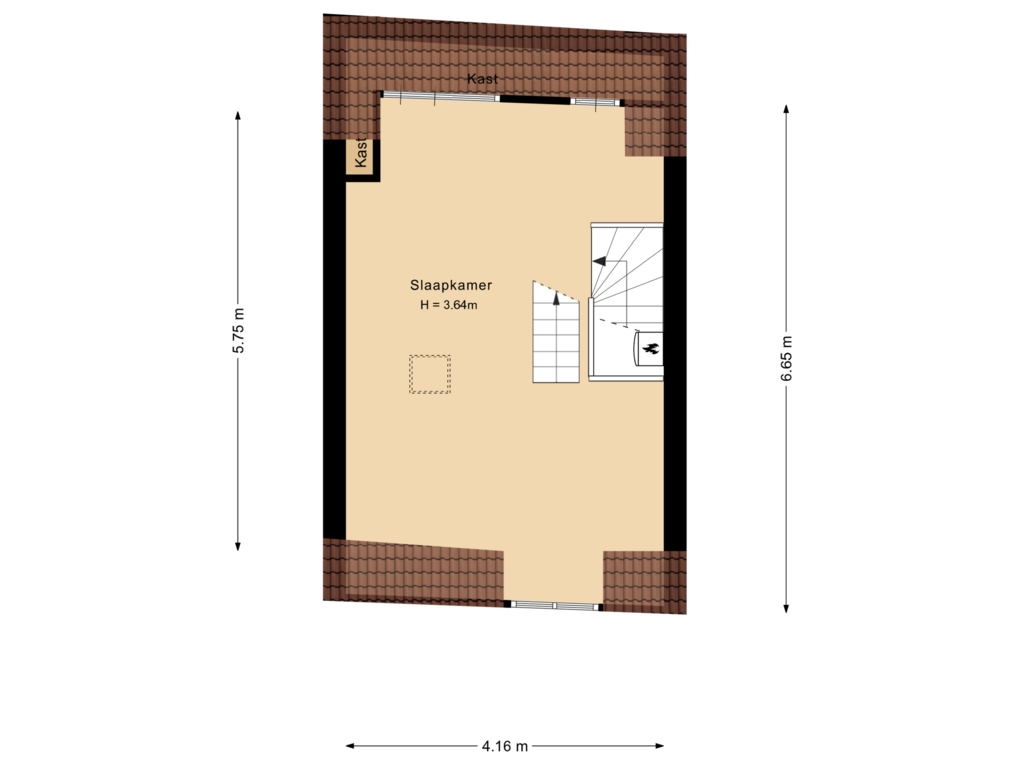 View floorplan of Tweede verdieping of 1e Daalsedijk 115