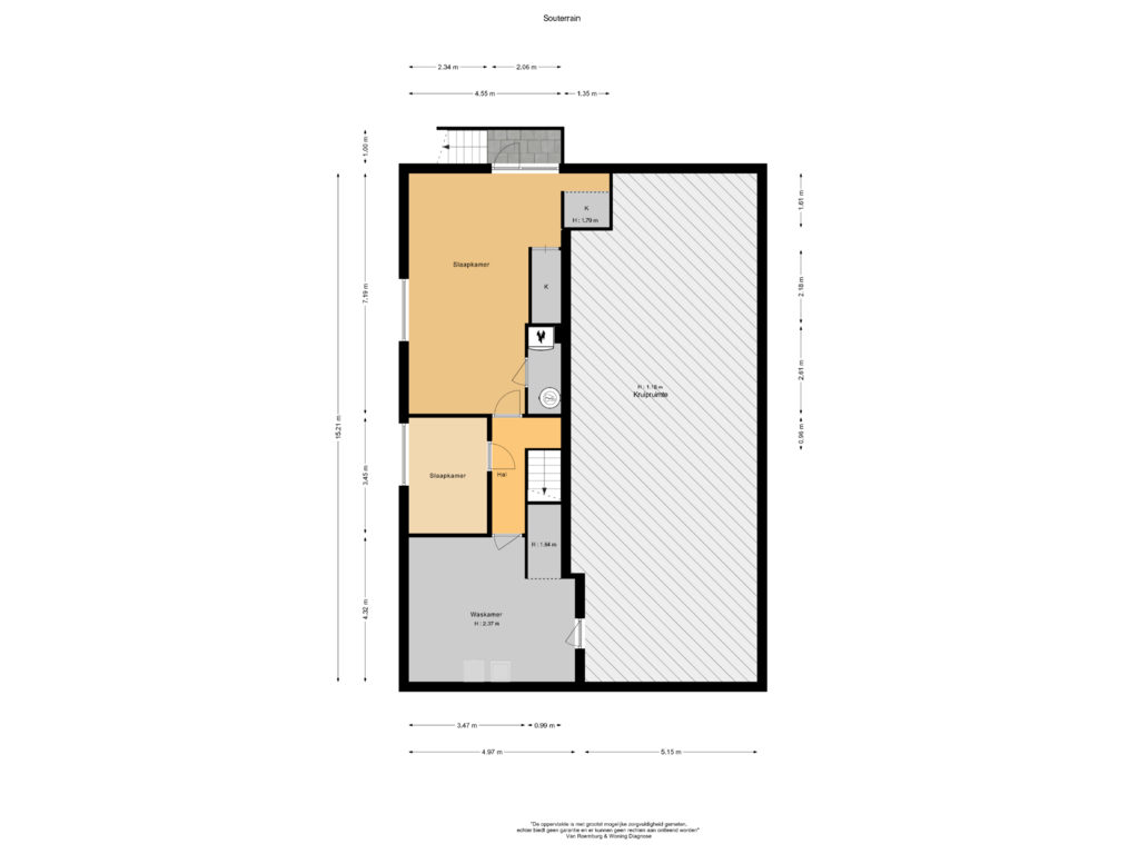 Bekijk plattegrond van Souterrain van Harderwijkerweg 165