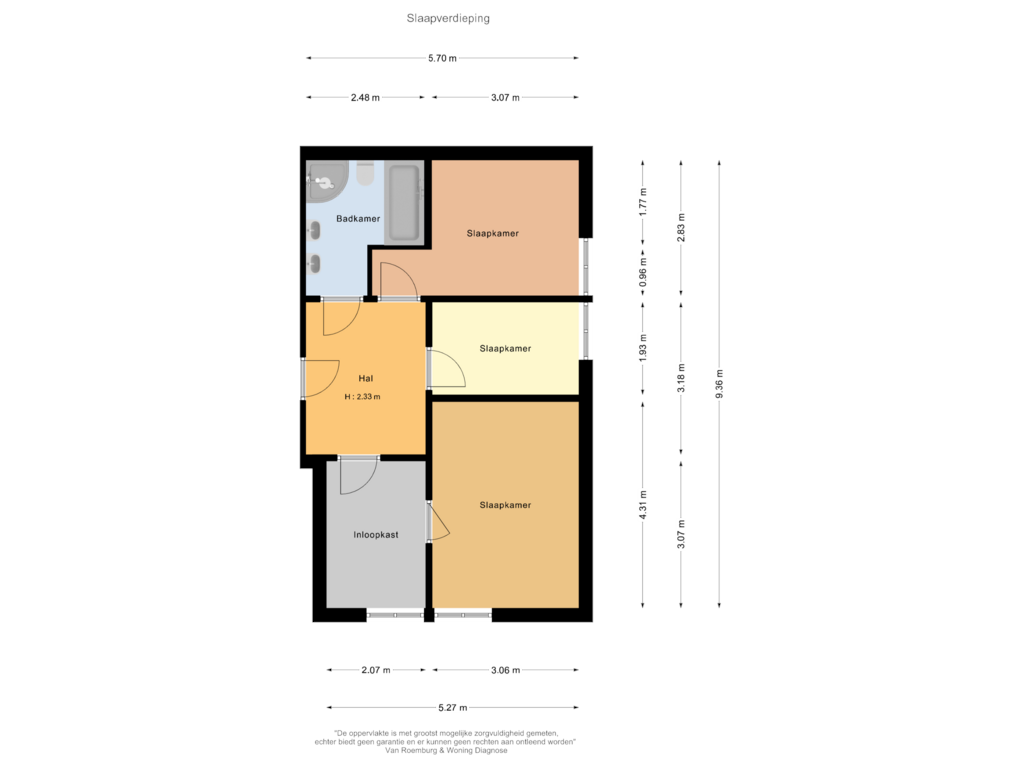 Bekijk plattegrond van Slaapverdieping van Harderwijkerweg 165