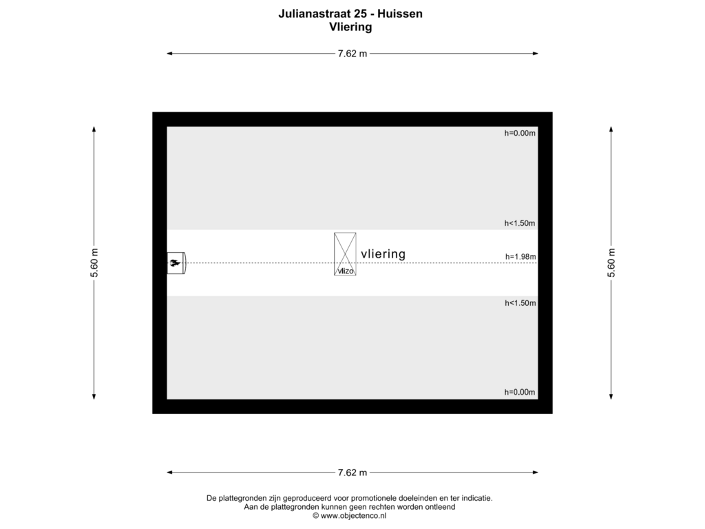 View floorplan of Vliering of Julianastraat 25