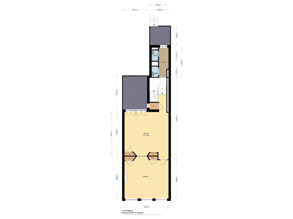 Bekijk plattegrond van 1e Verdieping van Nieuwe Gracht 15