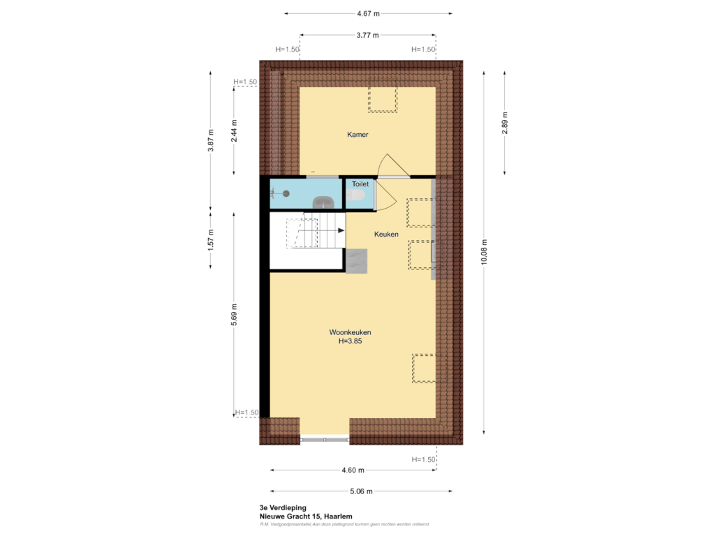 Bekijk plattegrond van 3e Verdieping van Nieuwe Gracht 15