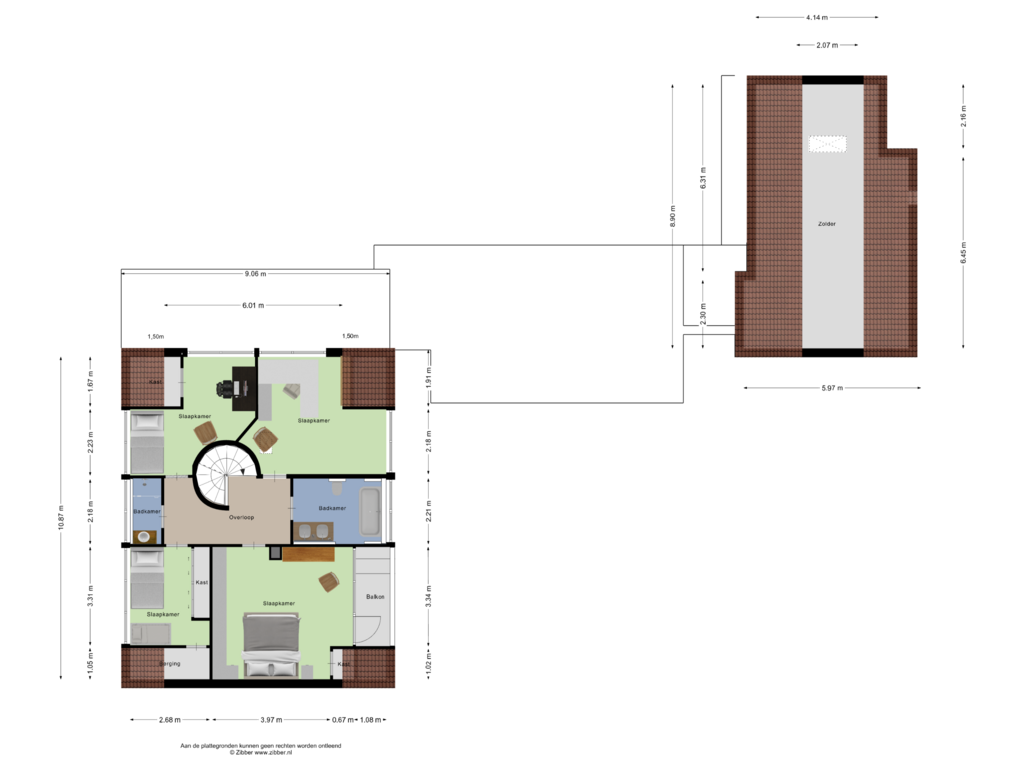 View floorplan of Eerste Verdieping of Houtvesterlaan 26