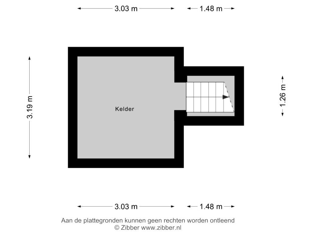 View floorplan of Kelder of Houtvesterlaan 26