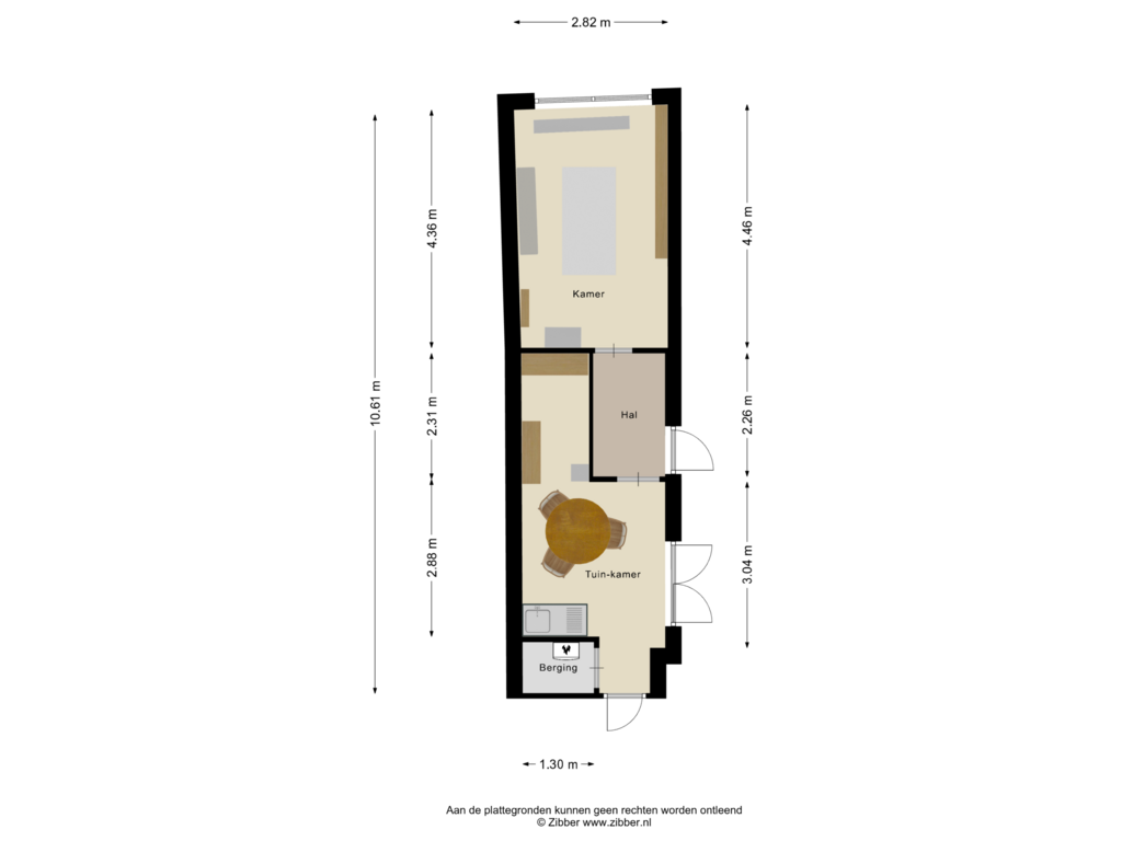 View floorplan of Tuinhuis of Houtvesterlaan 26