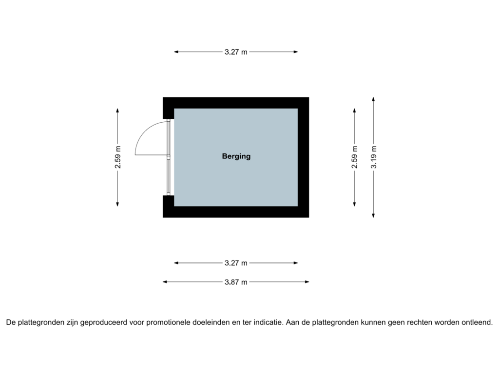 View floorplan of Berging of Saturnusstraat 43