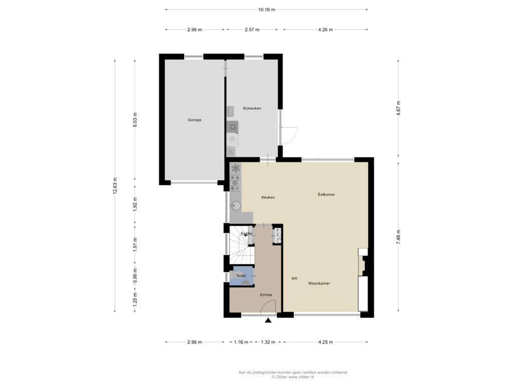 Bekijk plattegrond van Begane Grond van Dijkstraat 48