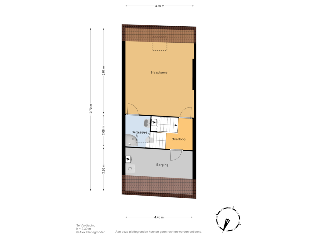 Bekijk plattegrond van 3e Verdieping van Prinsegracht 122-A