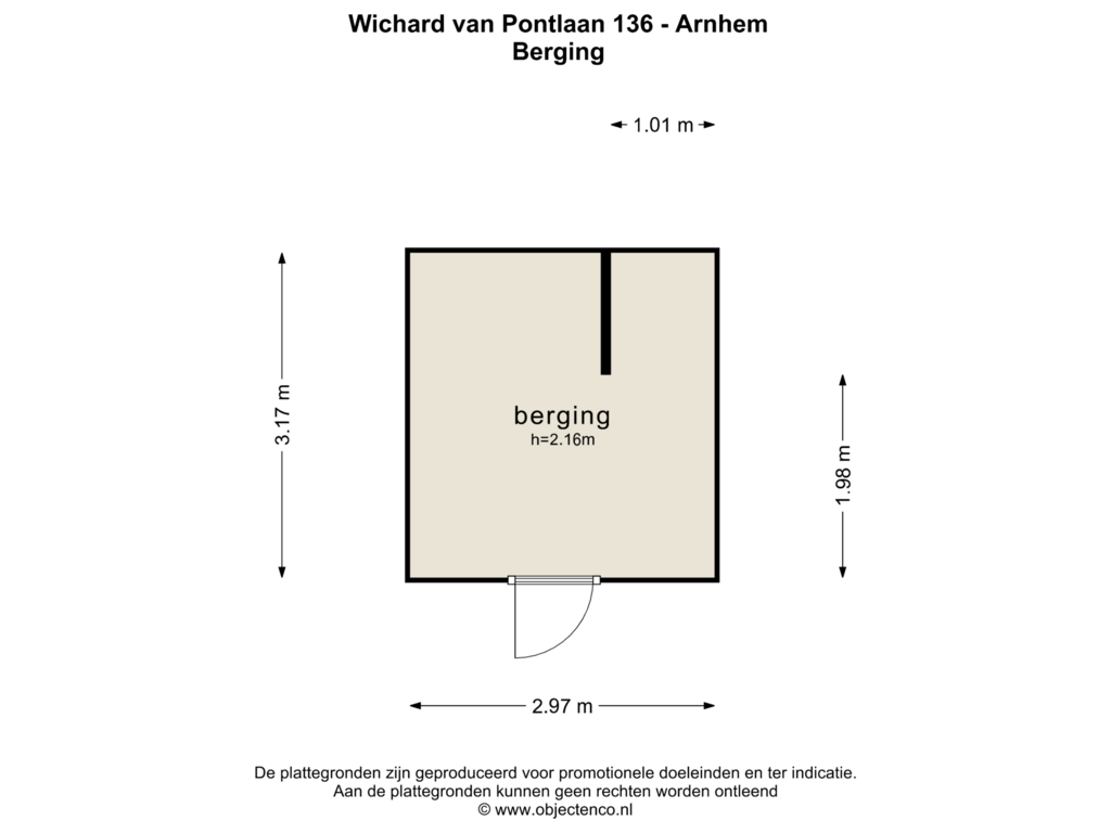 Bekijk plattegrond van BERGING van Wichard van Pontlaan 136