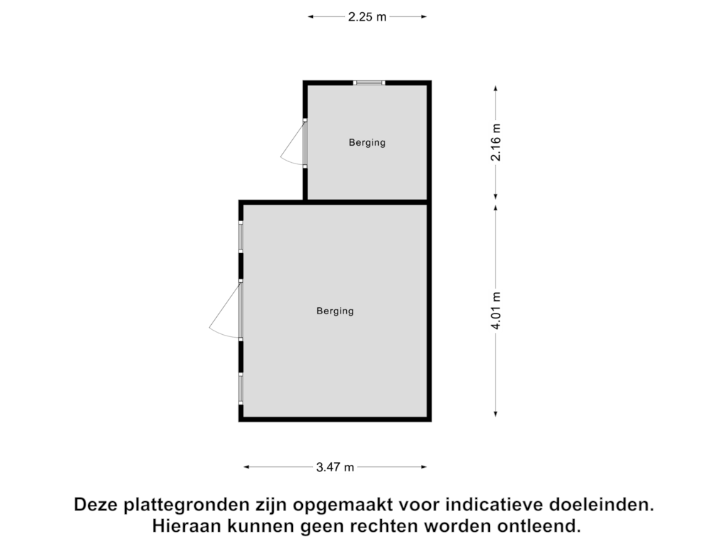 View floorplan of Berging of Reggestraat 63