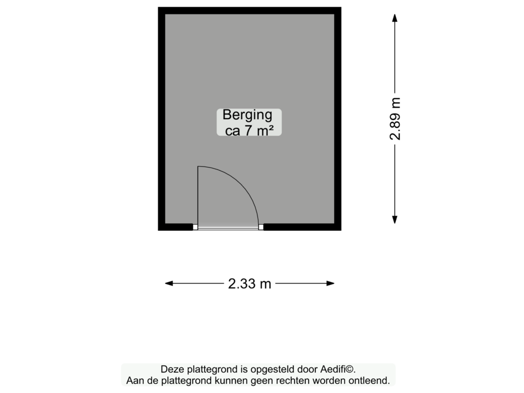 View floorplan of Berging of Helperzoom 337