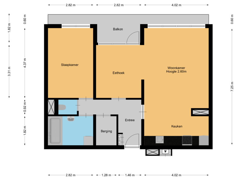 Bekijk plattegrond van 7e verdieping van Leksmondhof 355