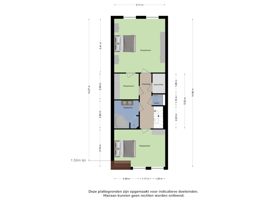 Bekijk plattegrond van Tweede Verdieping van Zwaenenstede 45