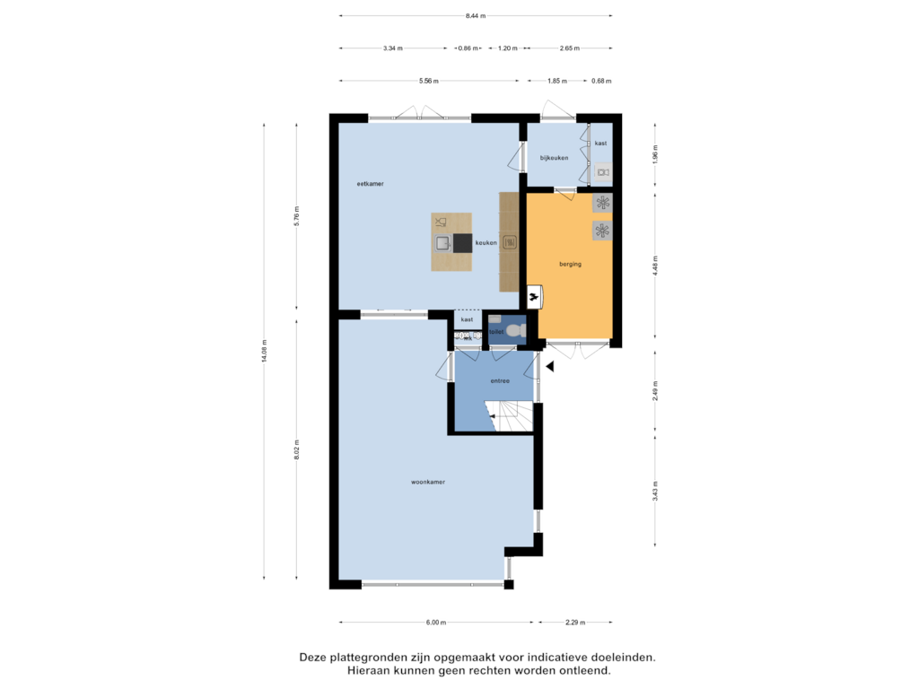 Bekijk plattegrond van Begane grond van De Waide 12