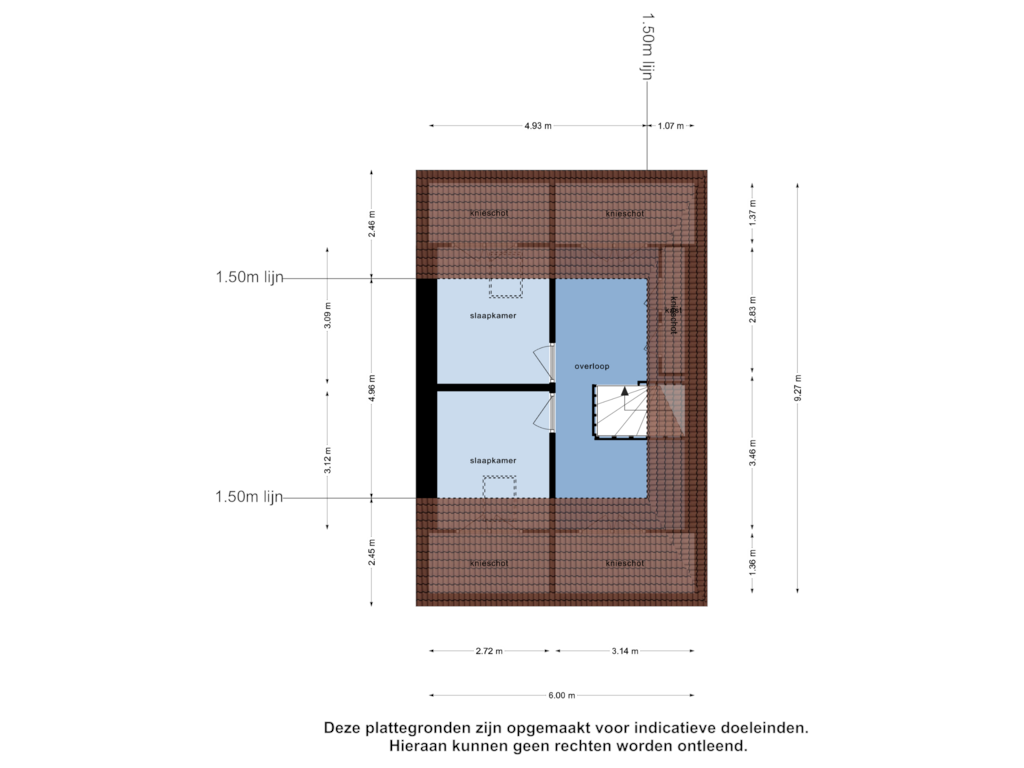 Bekijk plattegrond van Tweede verdieping van De Waide 12